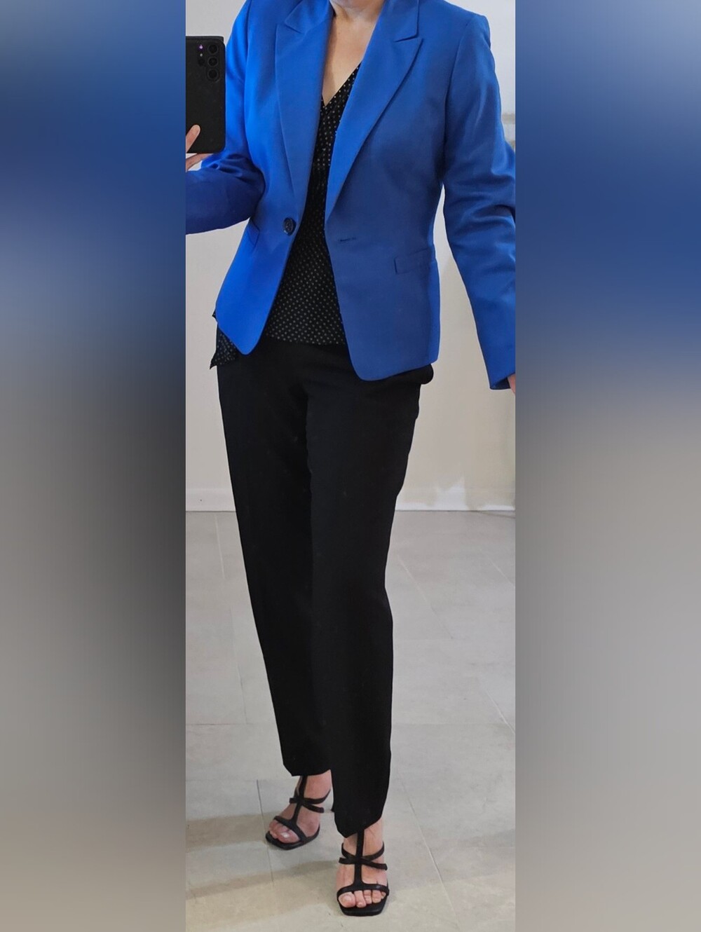 Le Suit Royal Blue Tailored Women's Pant Suit 10